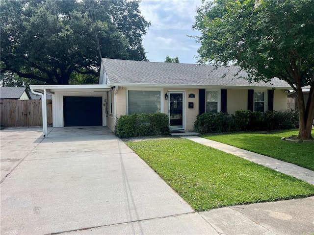 817 N Sibley St, Metairie, LA 70003 - ranch-style house with driveway, an attached garage, and a shingled roof