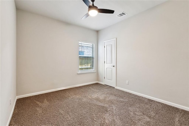 784 Bent Cypress Ln, Slidell, LA 70461 - unfurnished room with carpet floors, a ceiling fan, and baseboards