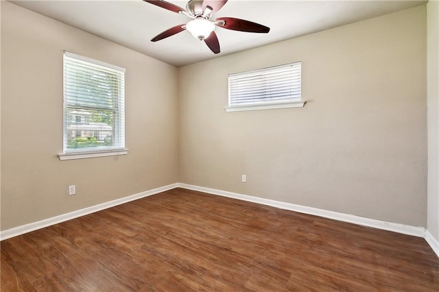 5927 Brighton Pl, New Orleans, LA 70131 - empty room featuring baseboards, wood finished floors, and ceiling fan