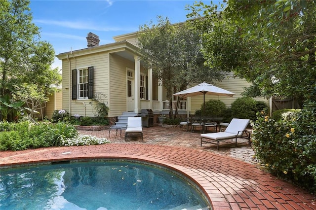 919 Robert St, New Orleans, LA 70115 - swimming pool with a patio and grilling area