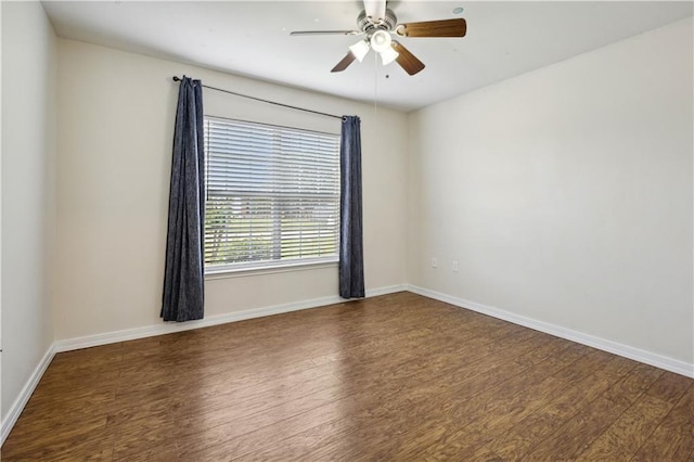 709 Bridle Ct, Covington, LA 70435 - unfurnished room with wood finished floors, baseboards, and ceiling fan