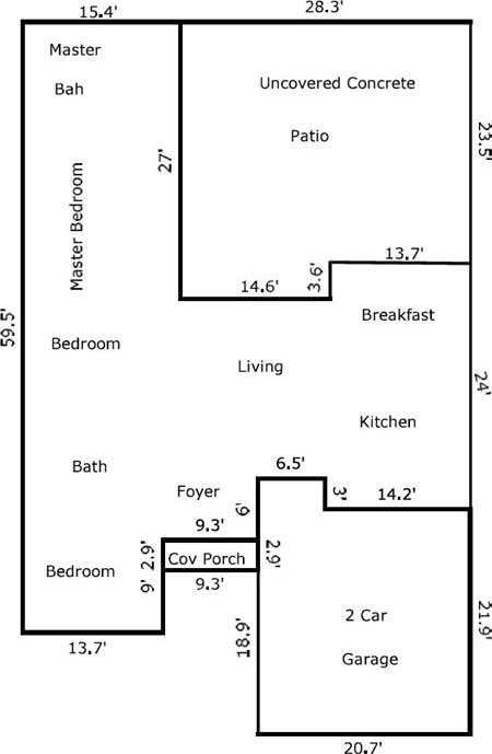 709 Bridle Ct, Covington, LA 70435 - floor plan / room layout