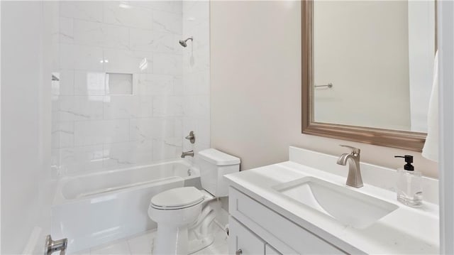 811 Rosa Ave, Metairie, LA 70005 - bathroom with toilet, vanity, and shower / bath combination