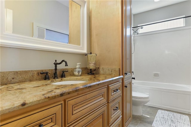 4027 Borneo St, Bay Saint Louis, MS 39520 - full bath featuring toilet, vanity, and shower / bathtub combination