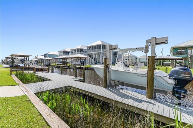 4027 Borneo St, Bay Saint Louis, MS 39520 - dock area featuring a water view and boat lift