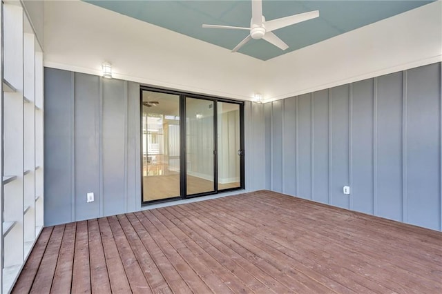 6100 Duplessis St, New Orleans, LA 70122 - wooden terrace featuring a ceiling fan