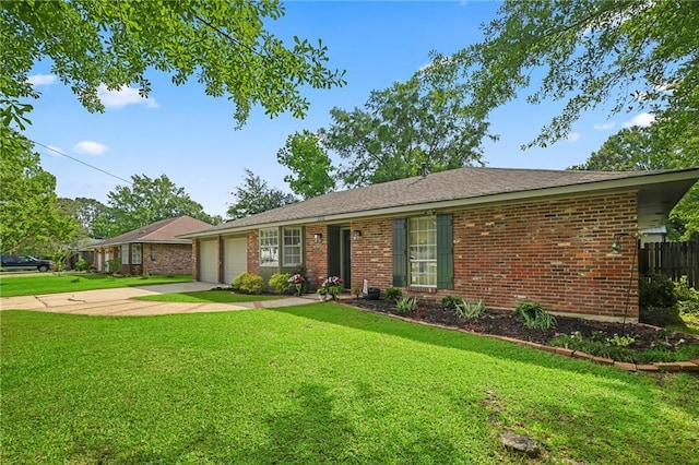 1532 Broadmoor Dr, Slidell, LA 70458 - ranch-style house with a garage, concrete driveway, and brick siding