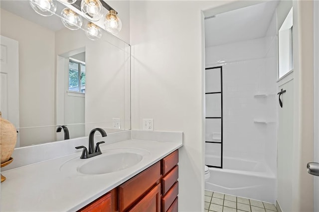 1532 Broadmoor Dr, Slidell, LA 70458 - full bathroom featuring tile patterned flooring, vanity, toilet, and shower / bathtub combination
