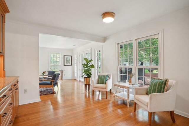 42 Riverdale Dr, Covington, LA 70433 - sitting room with baseboards and light wood finished floors