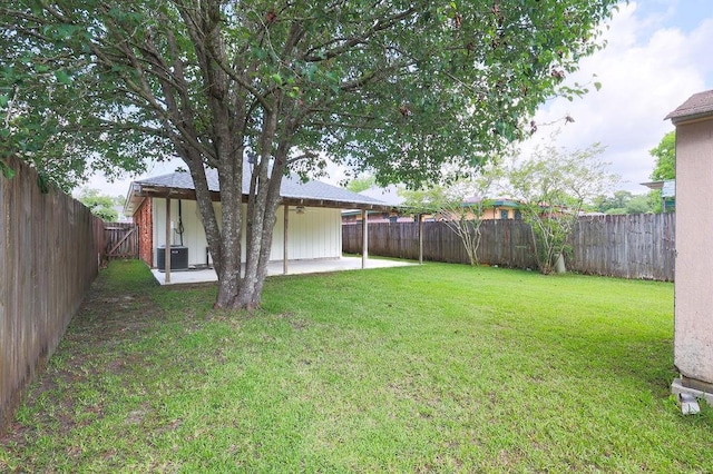 1113 Rose Meadow Loop, Slidell, LA 70460 - view of yard with a patio area, central air condition unit, and ceiling fan