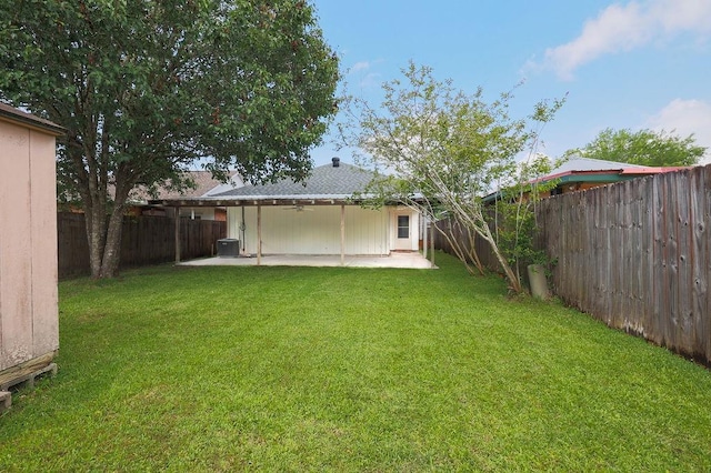 1113 Rose Meadow Loop, Slidell, LA 70460 - view of yard featuring a ceiling fan, a patio area, and cooling unit