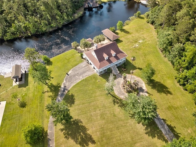 59394 E Harbor Ln, Lacombe, LA 70445 - aerial view of property and surrounding area with a nearby body of water