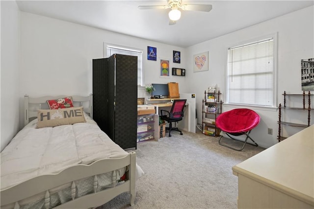 2529 Hudson Pl, New Orleans, LA 70131 - bedroom featuring carpet flooring and a ceiling fan