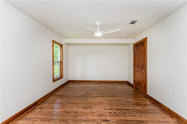 51075 Jenkins Ln, Tickfaw, LA 70466 - empty room featuring wood finished floors, ceiling fan, and baseboards