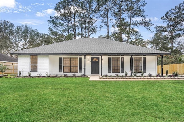 25 Woodvine Ct, Covington, LA 70433 - ranch-style house with roof with shingles and covered porch