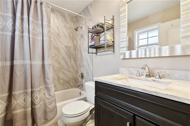 2717 Collette Dr, Marrero, LA 70072 - full bath with toilet, shower / bath combination with curtain, and vanity