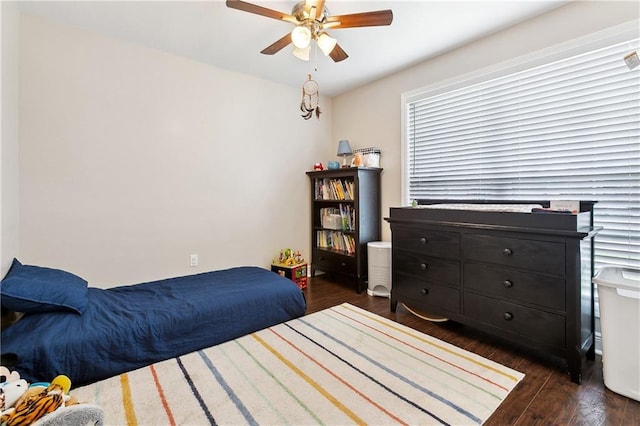 2717 Collette Dr, Marrero, LA 70072 - bedroom with wood finished floors and ceiling fan