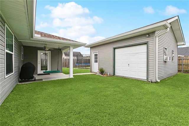 2717 Collette Dr, Marrero, LA 70072 - detached garage featuring a trampoline