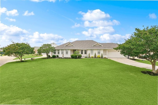 101 Gretel Cv, Slidell, LA 70458 - ranch-style house featuring concrete driveway, a front lawn, and a garage