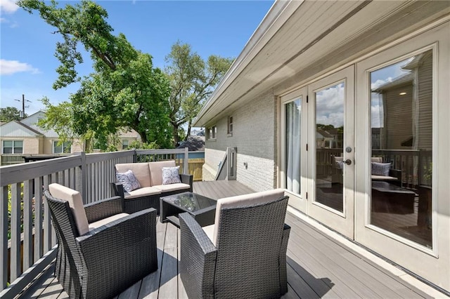 3425 Vincennes Pl, New Orleans, LA 70125 - deck with french doors and outdoor lounge area