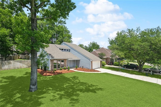 39 Piper Ln, Mandeville, LA 70448 - view of front of home featuring concrete driveway, an attached garage, and brick siding