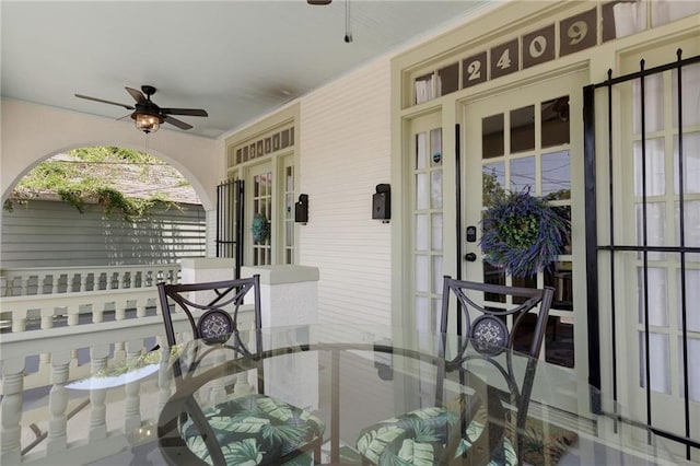 2409-11 St Ann St, New Orleans, LA 70119 - porch with ceiling fan