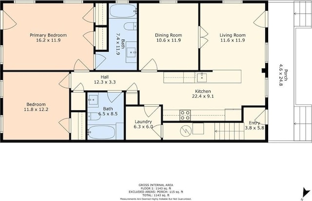 330103 S Saratoga St, New Orleans, LA 70115 - property floor plan