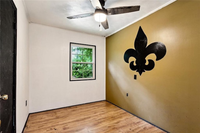 72430 Bullard St, Covington, LA 70435 - spare room with ornamental molding, light wood-type flooring, and ceiling fan
