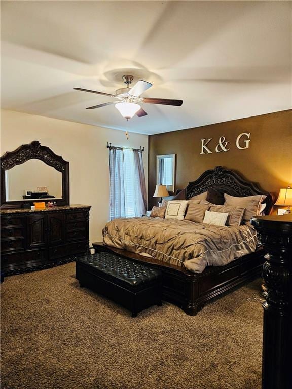 1393 Shipyard Dr, Slidell, LA 70461 - carpeted bedroom featuring a ceiling fan