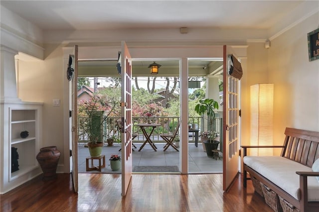 4462 Lafaye St, New Orleans, LA 70122 - doorway featuring wood finished floors and french doors