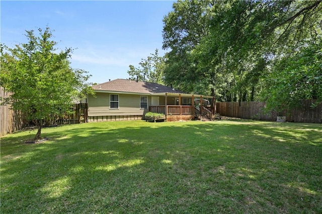 101 Sugar Mill Dr, Slidell, LA 70458 - view of yard featuring a wooden deck