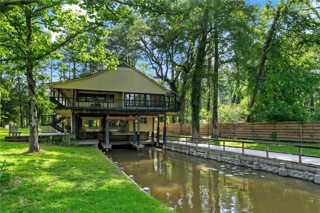 10152 Lawrence Rd, Hammond, LA 70403 - dock area with stairs and a wooden deck