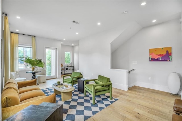 3431 Chartres St Unit 3, New Orleans, LA 70117 - living room with light wood-style floors, recessed lighting, and baseboards