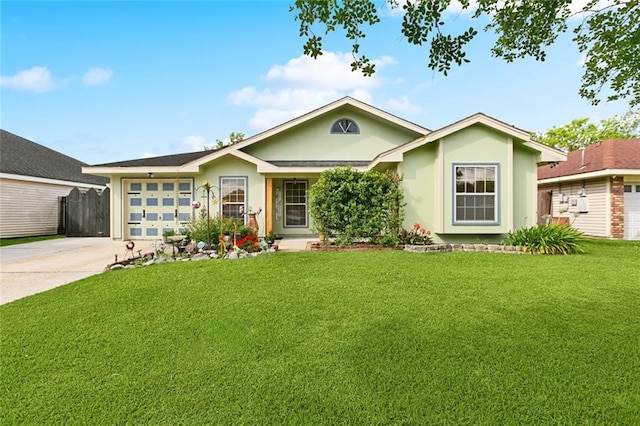 42 Richelle St, Waggaman, LA 70094 - single story home featuring driveway, an attached garage, stucco siding, and a front yard
