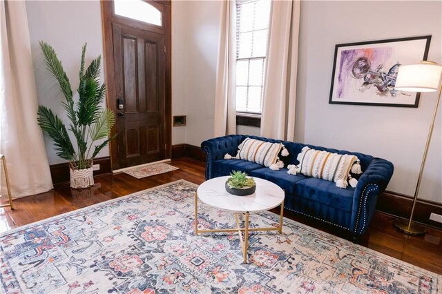 1438-40 Marais St, New Orleans, LA 70116 - living area with wood finished floors and baseboards