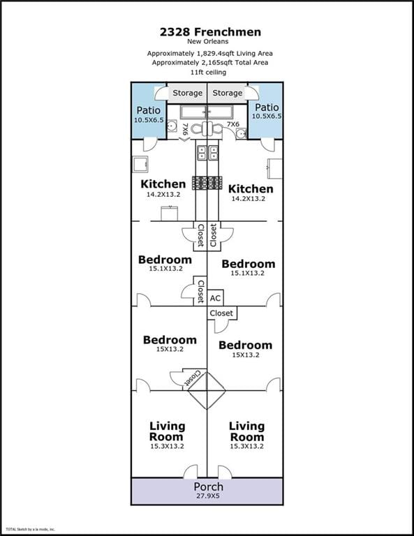 232830 Frenchmen St, New Orleans, LA 70119 - home floor plan
