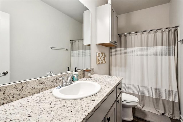 40315 Cypress Reserve Blvd, Ponchatoula, LA 70454 - bathroom featuring vanity, toilet, and a shower with shower curtain