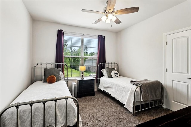 40315 Cypress Reserve Blvd, Ponchatoula, LA 70454 - bedroom with dark carpet and ceiling fan