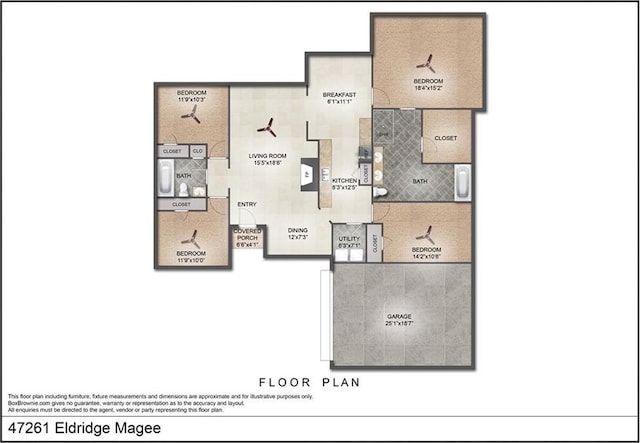 47261 Eldridge Magee Rd, Franklinton, LA 70438 - floor plan / room layout