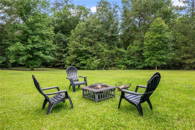47261 Eldridge Magee Rd, Franklinton, LA 70438 - view of green lawn featuring a fire pit
