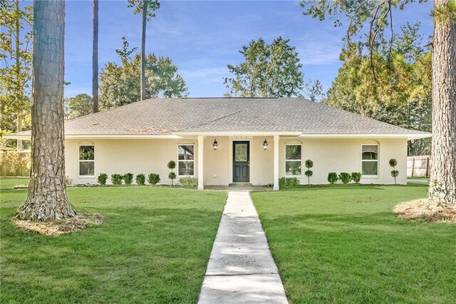 213 Loop Dr, Slidell, LA 70458 - view of front of property with a front yard and roof with shingles