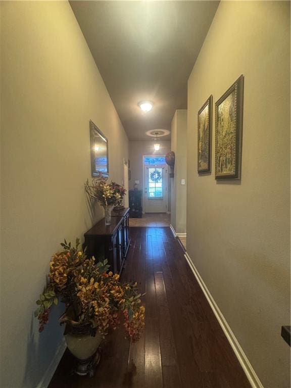11018 Regency Ave, Hammond, LA 70403 - hall with dark wood finished floors and baseboards