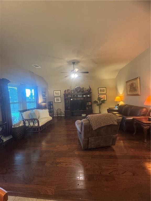 11018 Regency Ave, Hammond, LA 70403 - living area featuring hardwood / wood-style floors and a ceiling fan