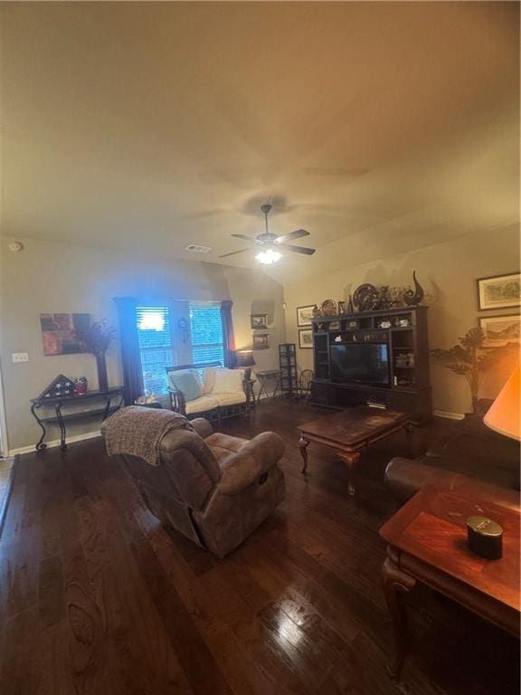 11018 Regency Ave, Hammond, LA 70403 - living room with wood-type flooring and ceiling fan