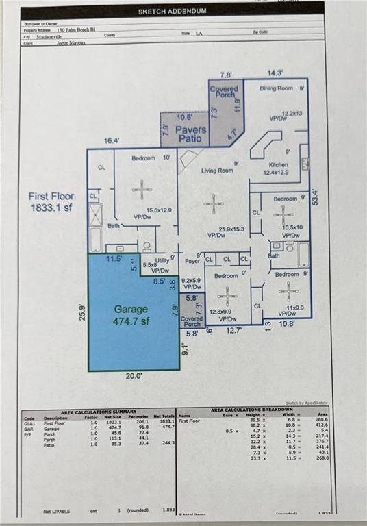 130 Palm Beach Blvd, Madisonville, LA 70447 - room layout