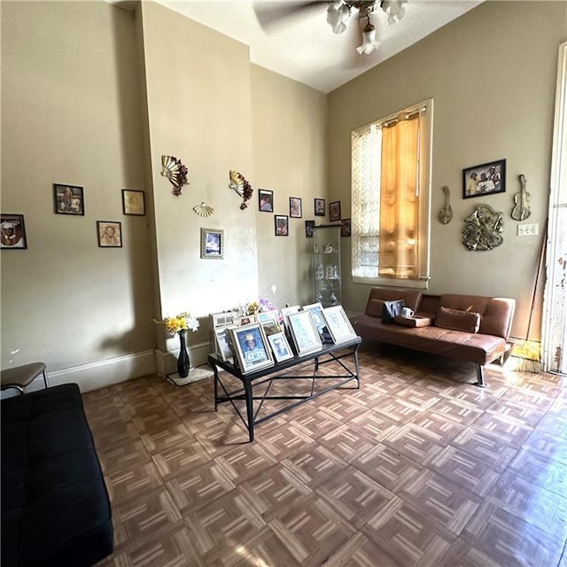 1432-1434 Ursulines Ave, New Orleans, LA 70116 - living area featuring ceiling fan