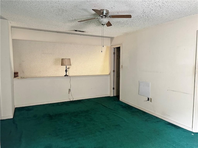 41 Hollycrest Blvd Unit 41, Covington, LA 70434 - carpeted spare room with a ceiling fan, a textured ceiling, and baseboards