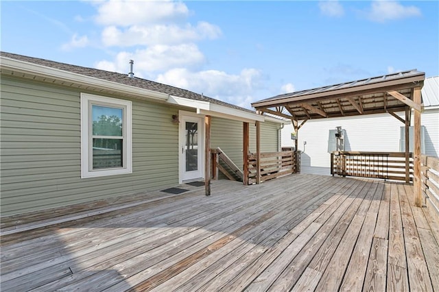 232 Janet Lynn Ct, Theriot, LA 70397 - view of wooden terrace