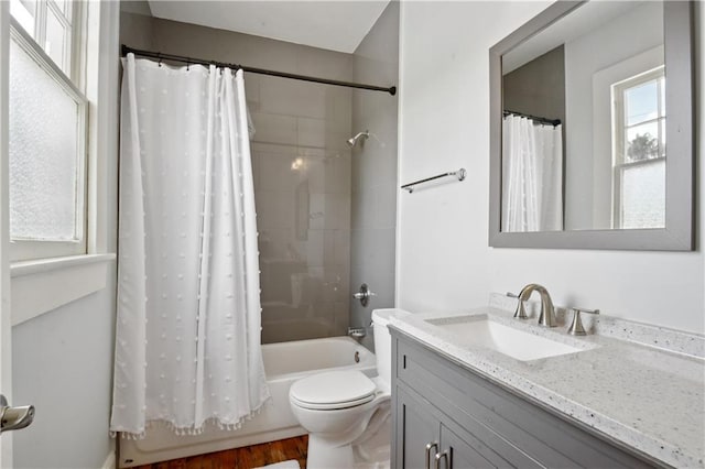 491113 Willow St, New Orleans, LA 70115 - bathroom with vanity, toilet, and shower / bath combo with shower curtain