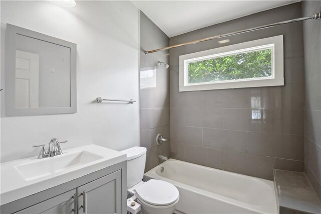 491113 Willow St, New Orleans, LA 70115 - full bath featuring toilet, shower / bath combination, and vanity